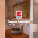 Meuble vasque installé dans une salle de bains rénovée à Crest