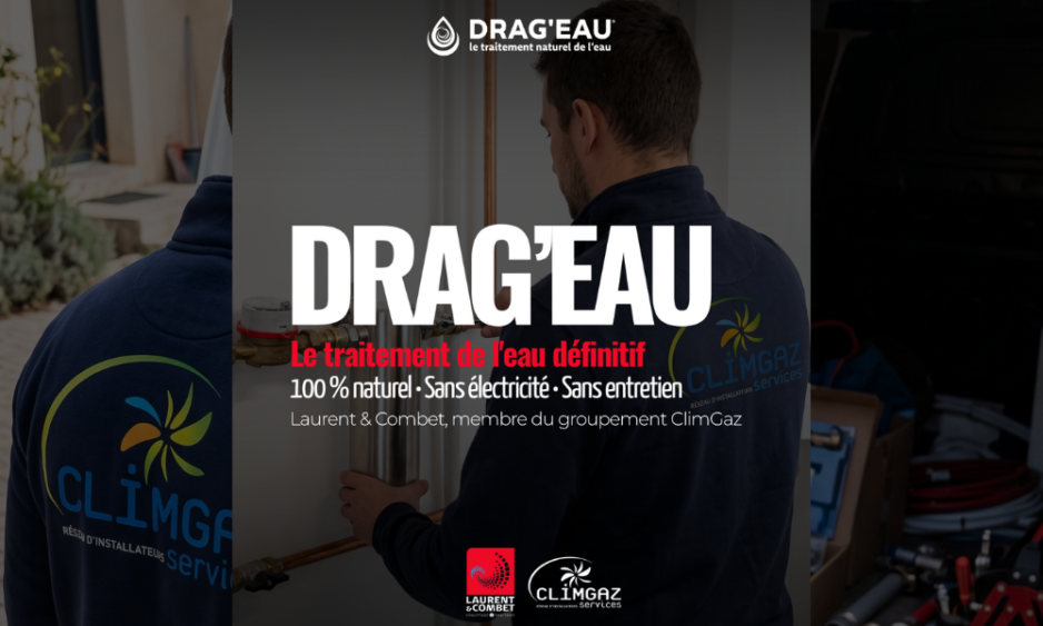 Technicien Laurent & Combet installant l'anti-tartre écologique Drag'eau près de Die.